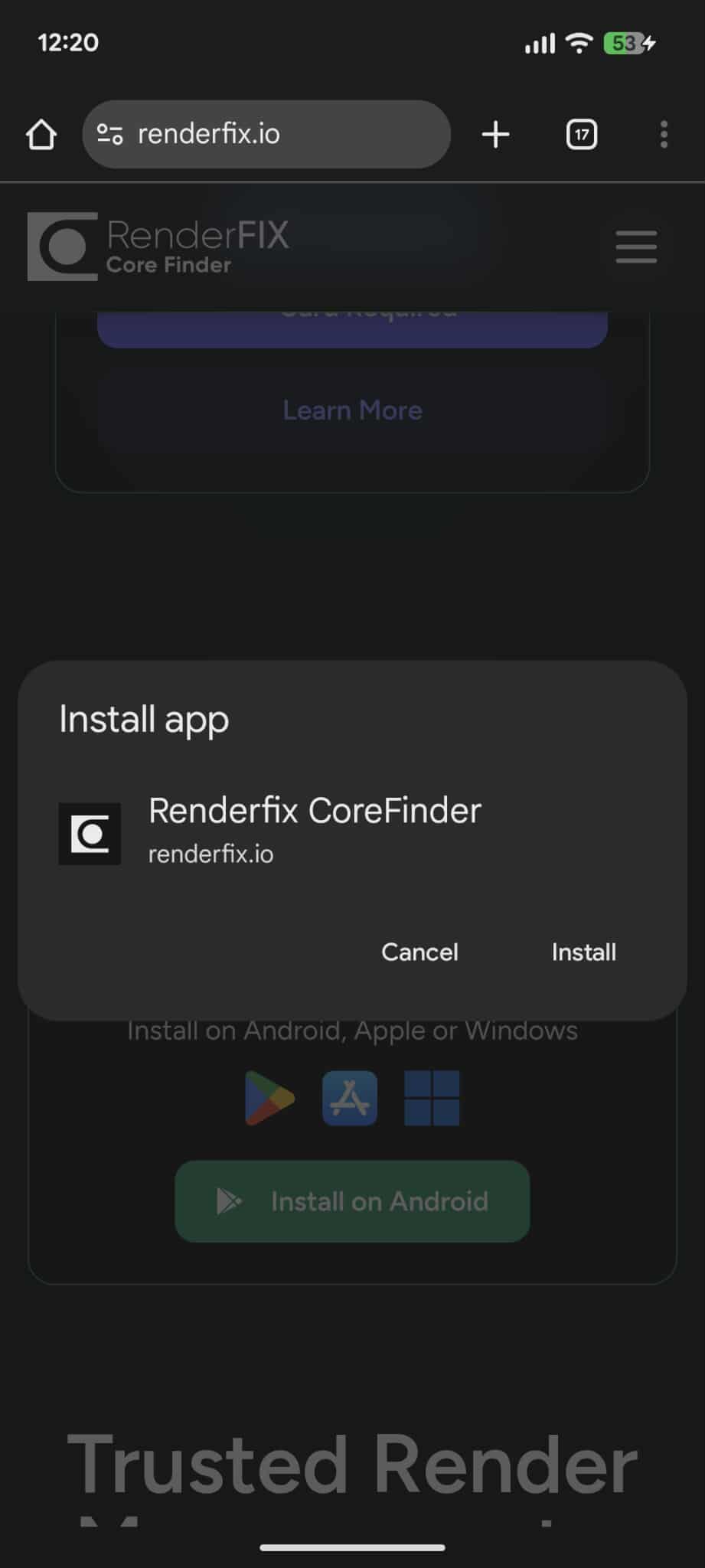 Confirm installation